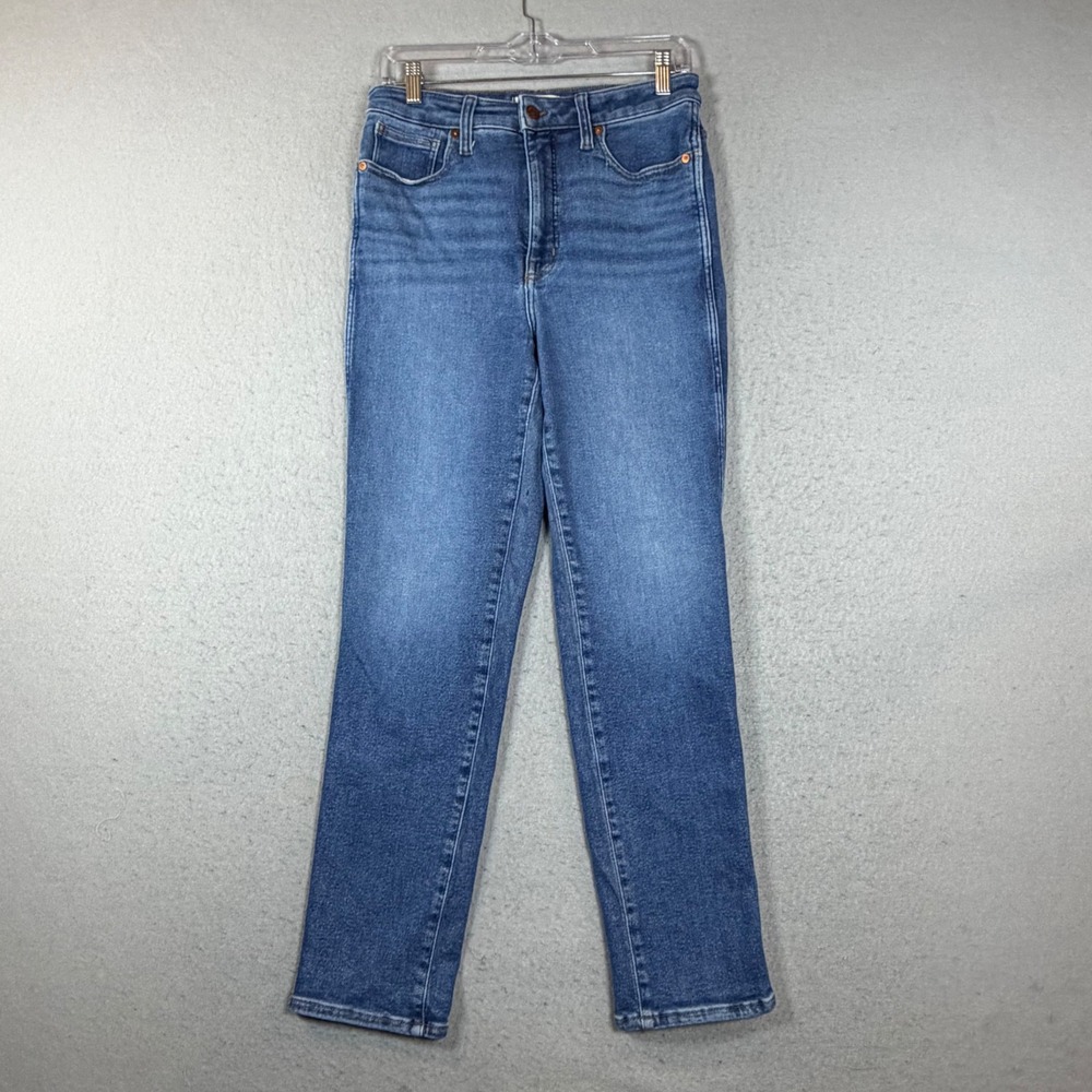 Madewell Jeans Womens 30 Curvy Stovepipe Blue High Rise Stretch Denim EUC